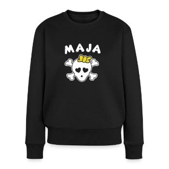 Pirate Maja Design for Girls and Women - Women's Premium Organic Jumper - black - Front - Julia (174cm)