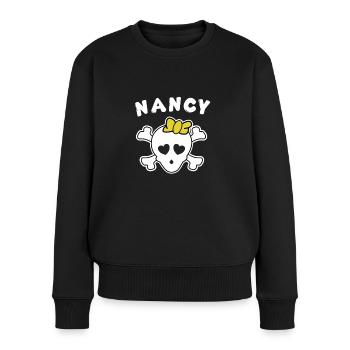 Piratin Nancy Design für Mädchen und Frauen - Frauen Premium Bio Pullover - Schwarz - Vorne - Julia (174cm)