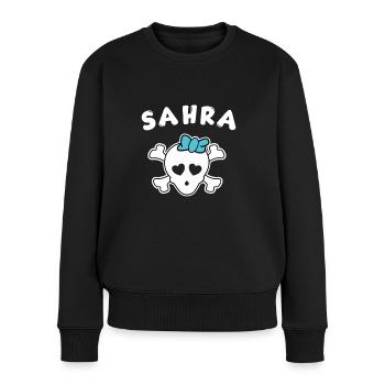 Piratin Sahra Design für Mädchen und Frauen - Frauen Premium Bio Pullover - Schwarz - Vorne - Julia (174cm)