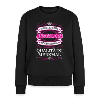 Quality feature Alexandra simply first-class - Women's Premium Organic Jumper - black - Front - Julia (174cm)