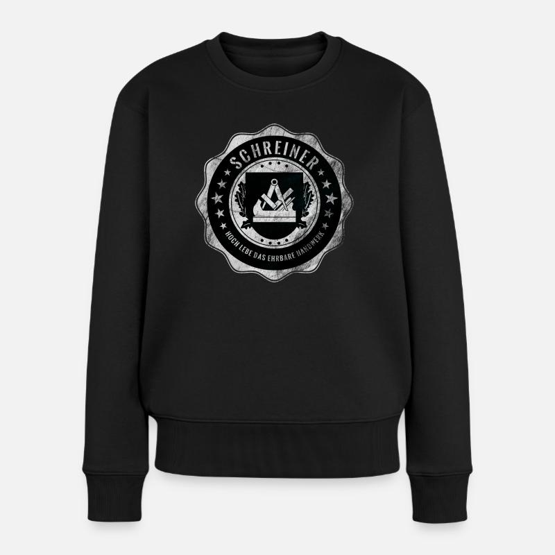 Menuisiers, menuisiers, artisanat, armes de guilde - Pull Premium bio Femme - noir