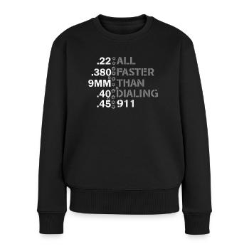 All Faster Than Dialing - Women's Premium Organic Jumper - black - Front - Julia (174cm)