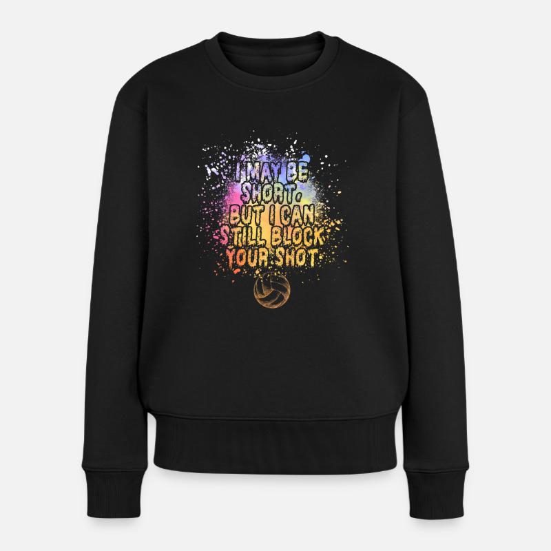 Je peux bloquer votre tir Volleyball de plage - Pull Premium bio Femme - noir