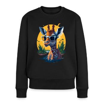 Girafe cool - Pull Premium bio Femme - noir - Devant - Julia (174cm)