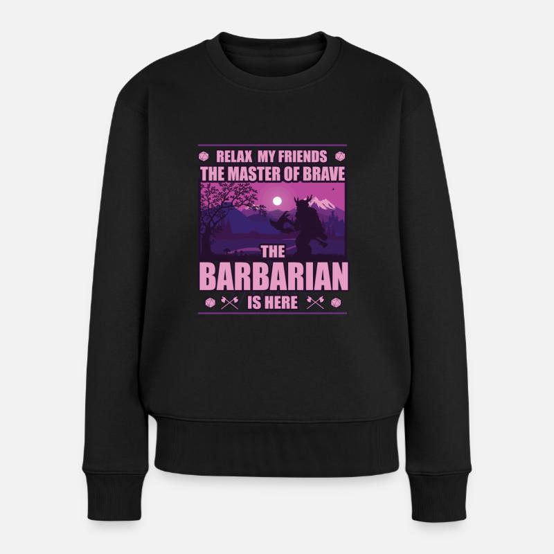 Barbare - Maître du courage : force sauvage - Pull Premium bio Femme - noir