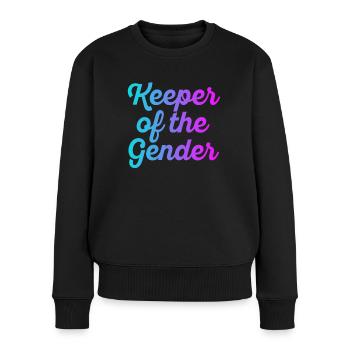 Hüter des Geschlechts - Frauen Premium Bio Pullover - Schwarz - Vorne - Julia (174cm)