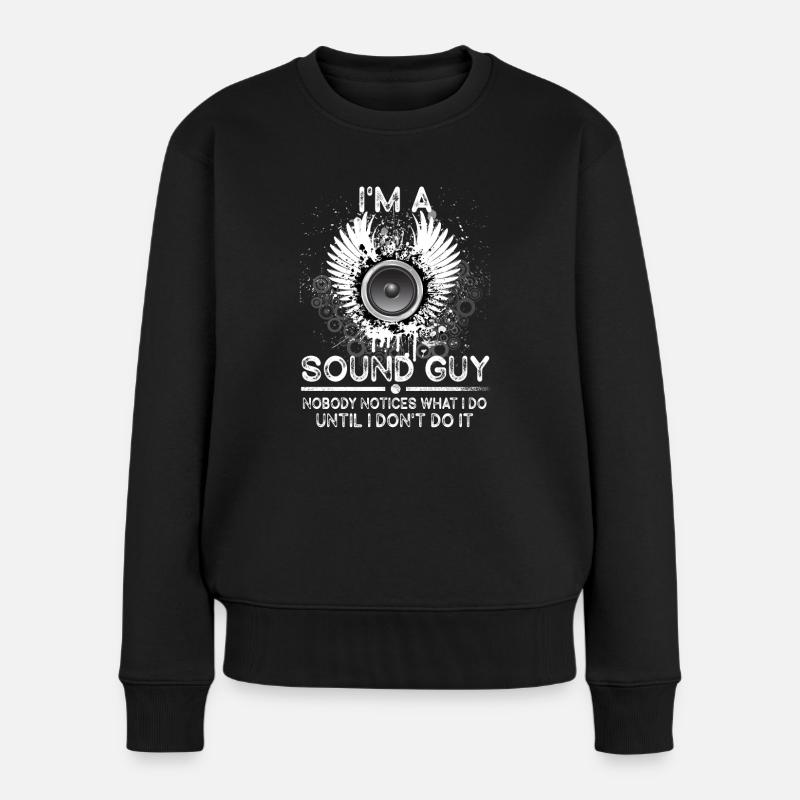 Sound Guy ist kein Zauberer - Frauen Premium Bio Pullover - Schwarz