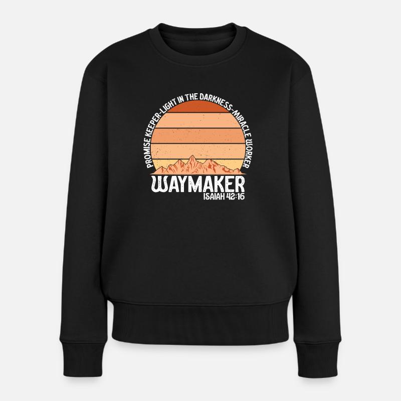 Wegweiser, Versprechenshüter, Wundertäter - Frauen Premium Bio Pullover - Schwarz
