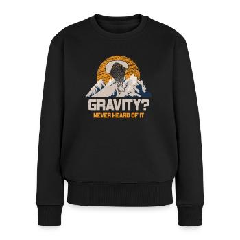 Hilarious Paramotor Gravity Meme - Women's Premium Organic Jumper - black - Front - Julia (174cm)