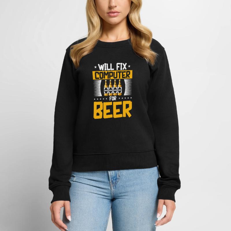 Will Fix Computer Beer Programmierer IT Support Frauen Premium Bio Pullover