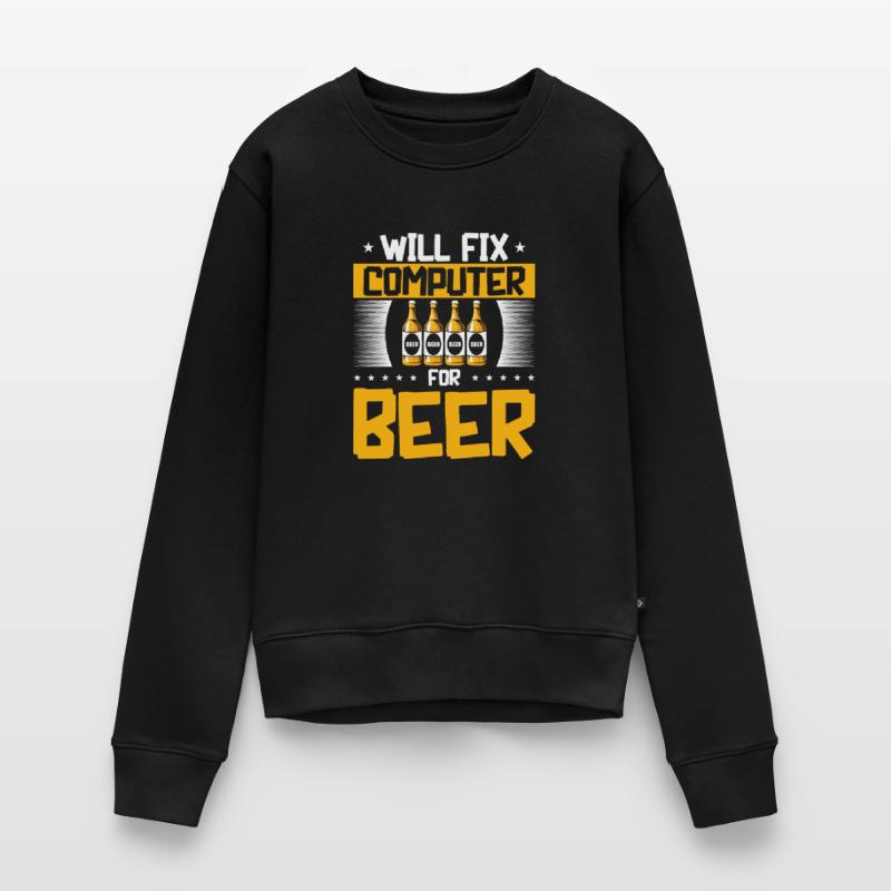 Réparera le support informatique du programmeur de bière informatique Pull Premium bio Femme