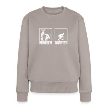 Wrestling Wrestlers Statement Problem Solution. - Pull Premium bio Femme - taupe - Devant - Julia (174cm)