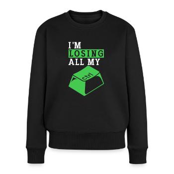 Cybersicherheit Computer Schlüssel Software - Frauen Premium Bio Pullover - Schwarz - Vorne - Julia (174cm)