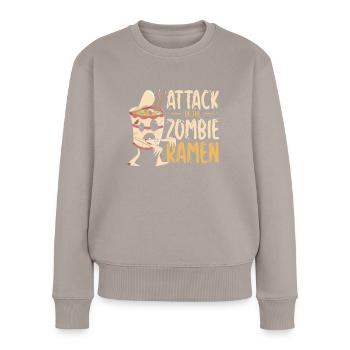 Halloween Ramen Zombie Food Ramen Lover Food - Pull Premium bio Femme - taupe - Devant - Julia (174cm)