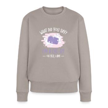 Savonnier Savon Fabriqué maison Chaudière à savon - Pull Premium bio Femme - taupe - Devant - Julia (174cm)