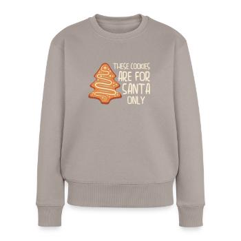 Biscuits de Noël Pâtisserie des Fêtes Dessert gourmand - Pull Premium bio Femme - taupe - Devant - Julia (174cm)