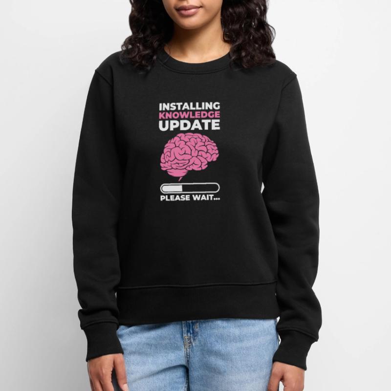 Installing Knowledge Update Student Brain Loading Women's Premium Organic Jumper