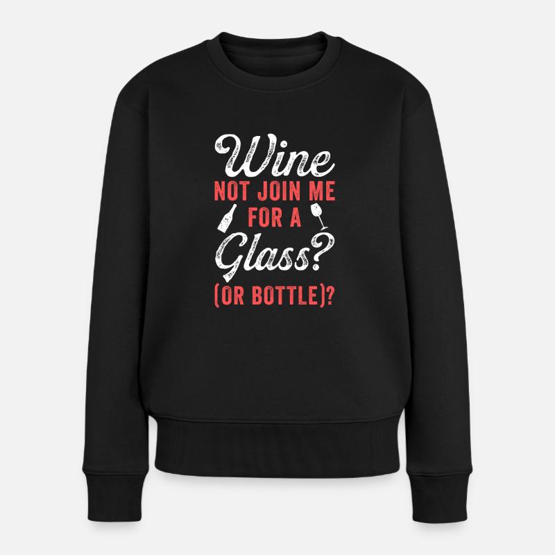 Dégustation de vin Amateurs de vin - Pull Premium bio Femme - noir