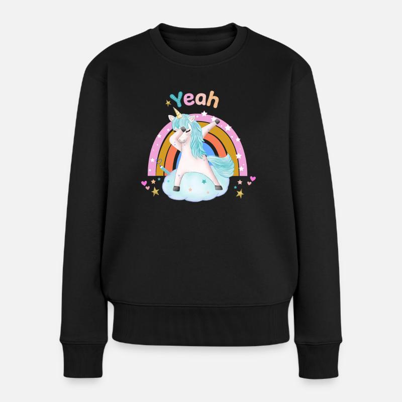 Licorne - Pull Premium bio Femme - noir