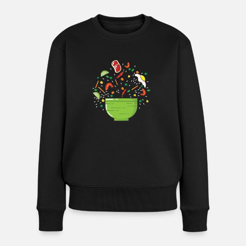 asiatische Bowl - Frauen Premium Bio Pullover - Schwarz