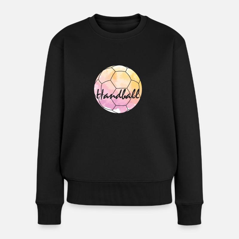 Handball ist alles - Frauen Premium Bio Pullover - Schwarz