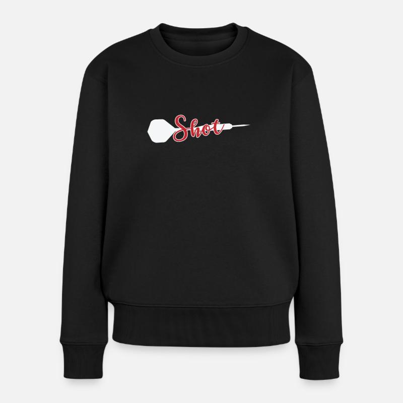 Darts Shot - Frauen Premium Bio Pullover - Schwarz