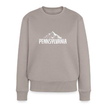 Montagnes de Pennsylvanie États-Unis - Pull Premium bio Femme - taupe - Devant - Julia (174cm)