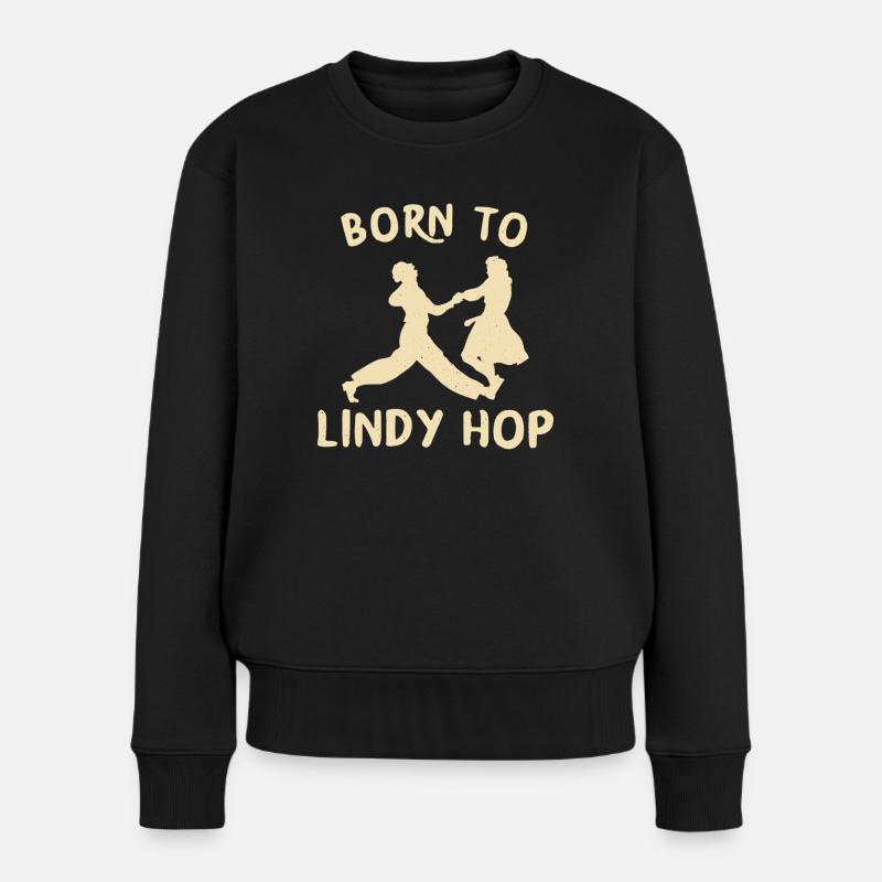 Lindy Hop | Swing | Swing Musik | Geschenkidee - Frauen Premium Bio Pullover - Schwarz