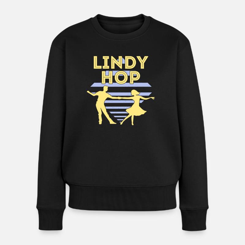 Lindy Hop | Swing | Swing Musik | Geschenkidee - Frauen Premium Bio Pullover - Schwarz
