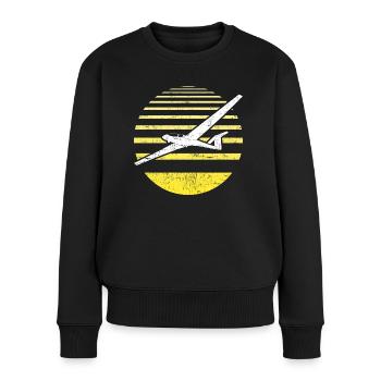Glider Gliding Thermal Flying sunset - Women's Premium Organic Jumper - black - Front - Julia (174cm)