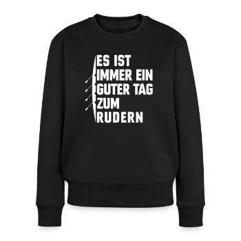 Ruderer Rudern Ruder Rudersport Geschenk - Frauen Premium Bio Pullover - Schwarz - Vorne - Julia (174cm)