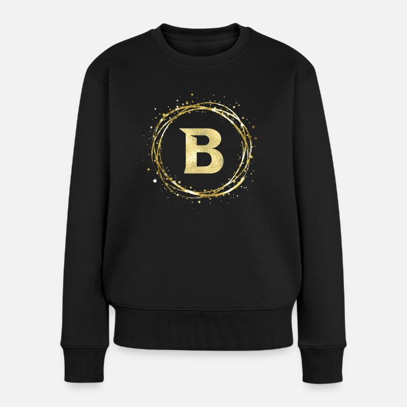 B - Frauen Premium Bio Pullover - Schwarz