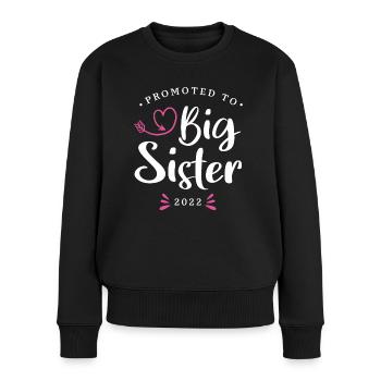 Promoted to Big Sister - 2022 - Grande Sœur - Pull Premium bio Femme - noir - Devant - Julia (174cm)