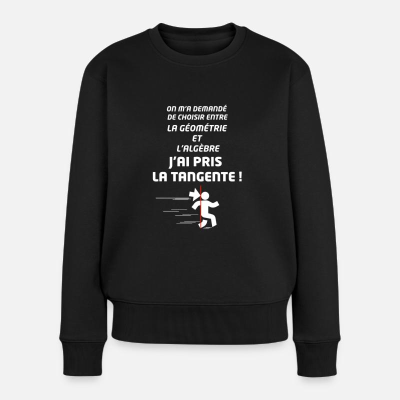 prof de Mathématique géométrie - Pull Premium bio Femme - noir