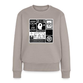 VIERGE - Pull Premium bio Femme - taupe - Devant - Julia (174cm)