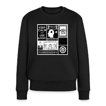 VIERGE - Pull Premium bio Femme - noir - Devant - Julia (174cm)