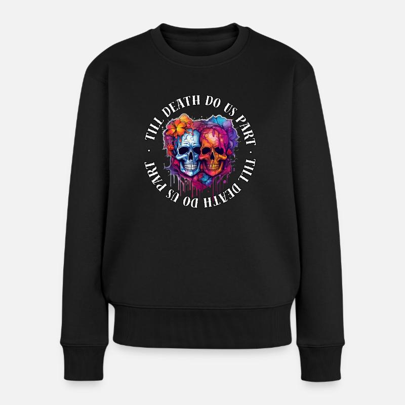 Bis dass der Tod uns scheidet (4) - Frauen Premium Bio Pullover - Schwarz