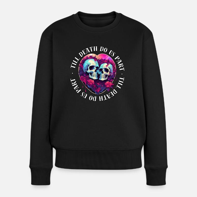 Bis dass der Tod uns scheidet (5) - Frauen Premium Bio Pullover - Schwarz