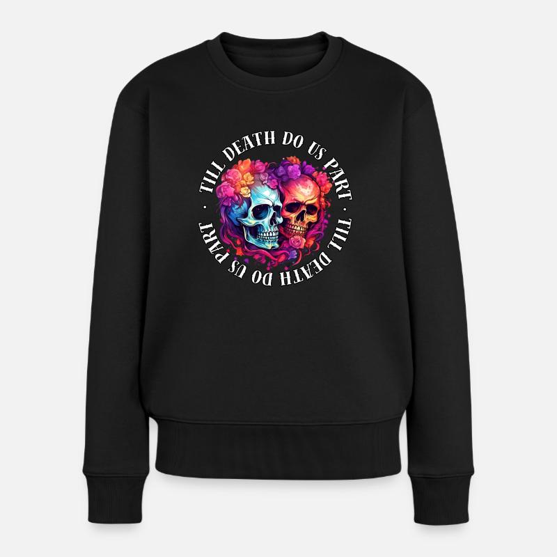 Bis dass der Tod uns scheidet (8) - Frauen Premium Bio Pullover - Schwarz