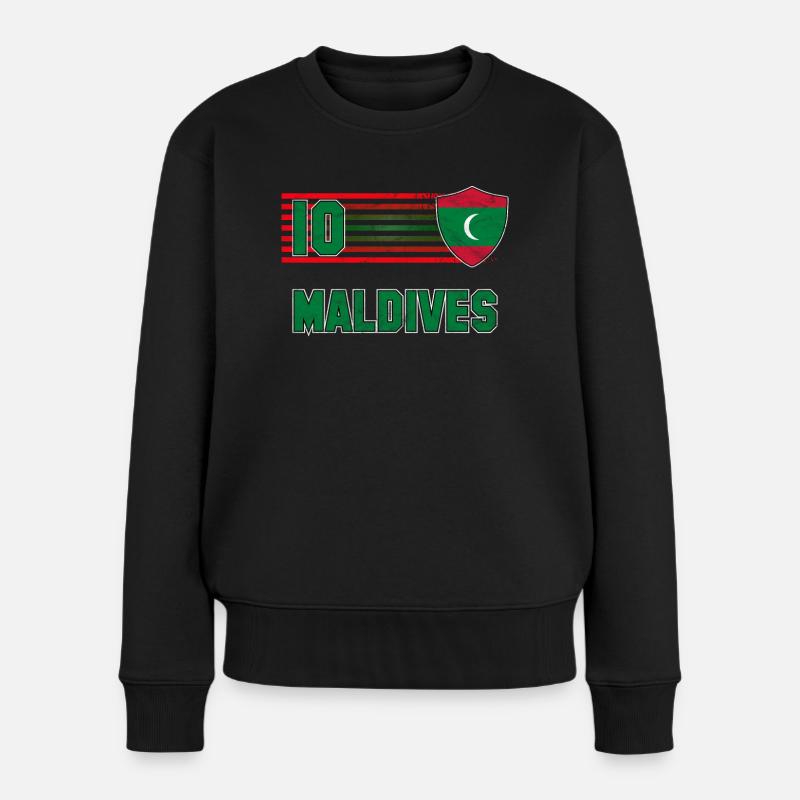 Malediven - Frauen Premium Bio Pullover - Schwarz