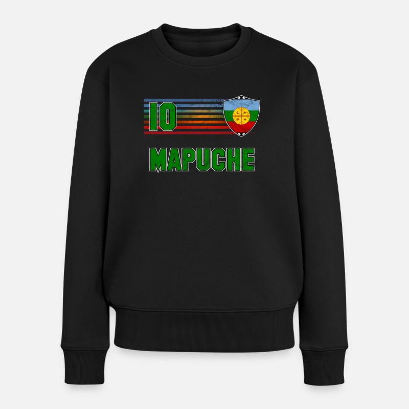Mapuche - Frauen Premium Bio Pullover - Schwarz