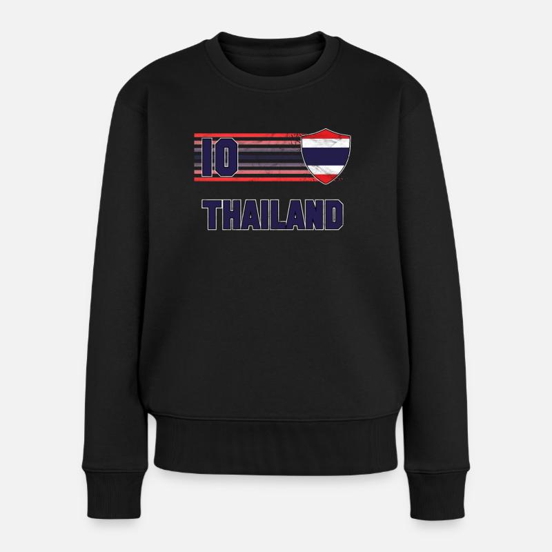 Thailand - Frauen Premium Bio Pullover - Schwarz