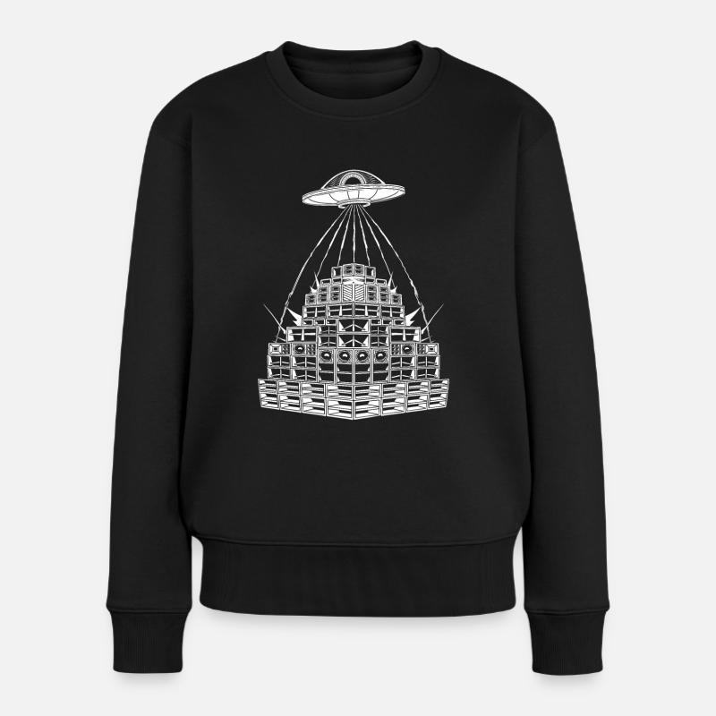 Rave Party Alien UFO Sound System - Pull Premium bio Femme - noir