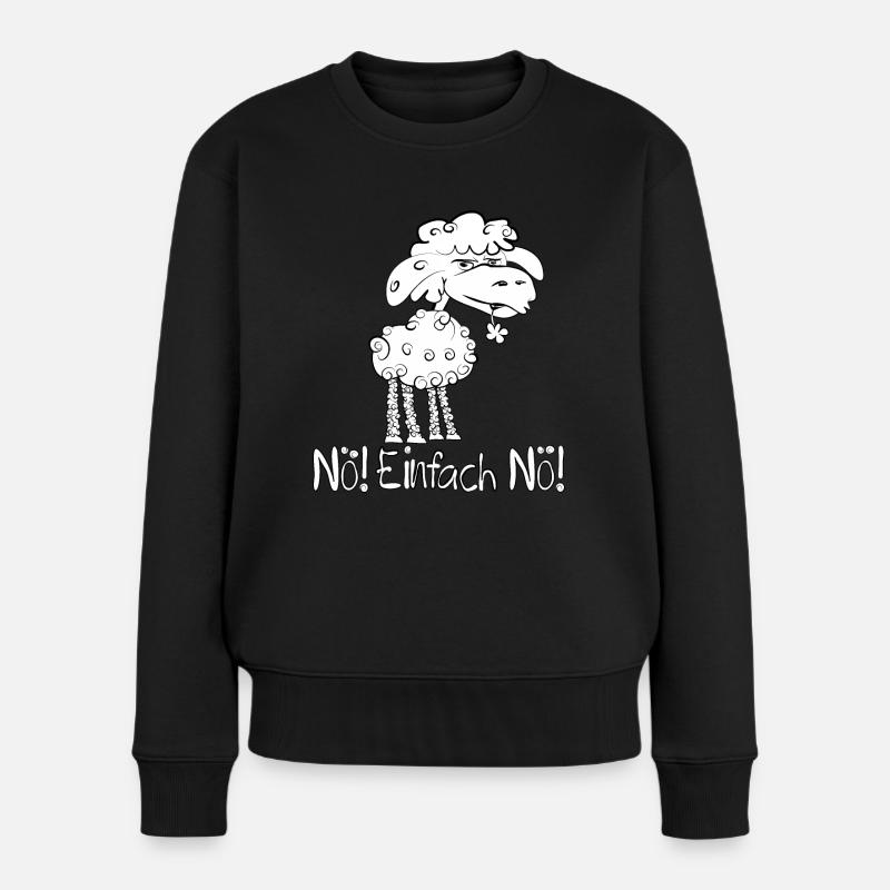 Ist mir doch egal. Ich tu was ich will. - Frauen Premium Bio Pullover - Schwarz