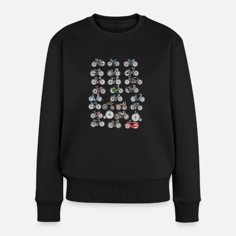 Vintage Fahrräder - Frauen Premium Bio Pullover - Schwarz