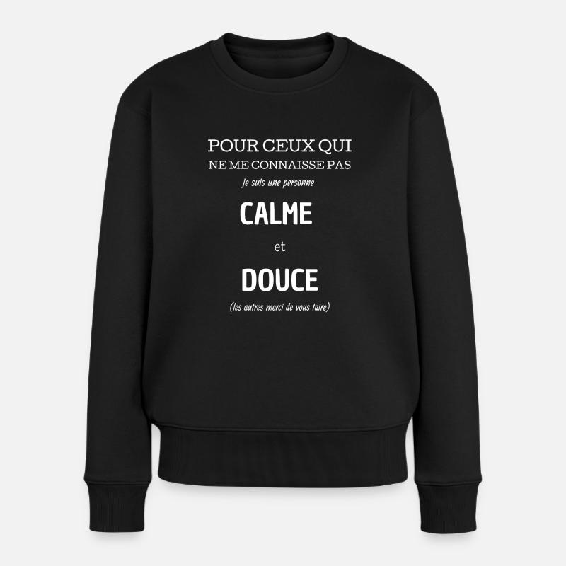 Femme hyperactive humour - Pull Premium bio Femme - noir