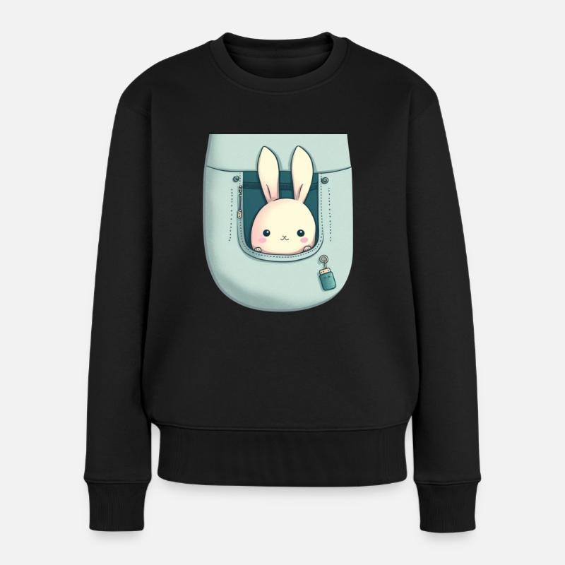 lapin kawaii! - Pull Premium bio Femme - noir