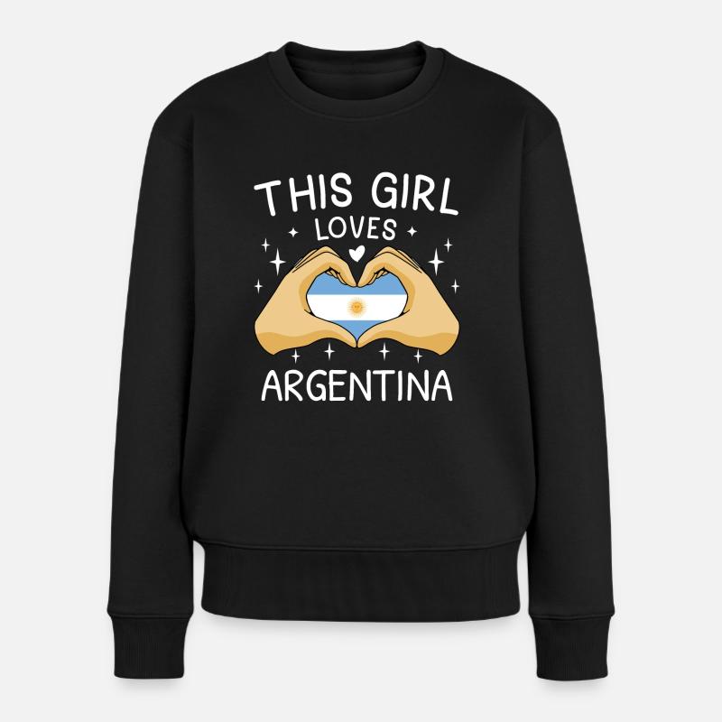 Drapeau de l’Argentine Amérique du Sud Drapeau argentin - Pull Premium bio Femme - noir