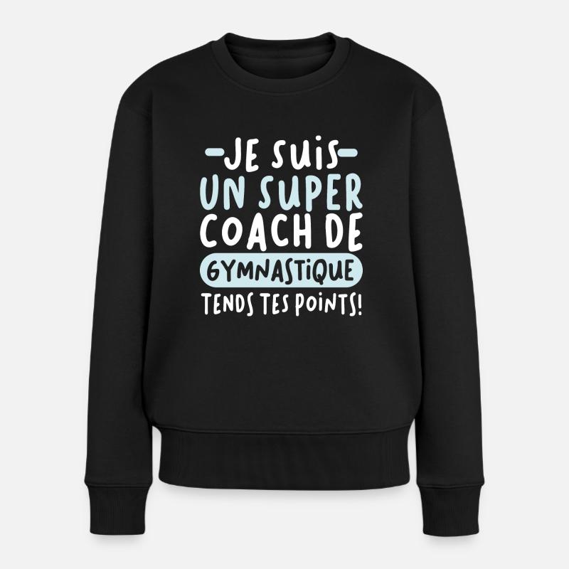 Super Coach De Gymnastique Rythmique Gymnastique - Pull Premium bio Femme - noir