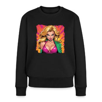 Blonde - Pull Premium bio Femme - noir - Devant - Julia (174cm)